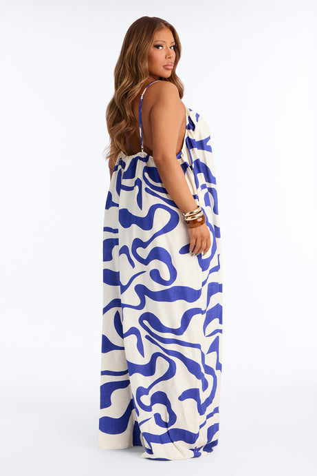 Summer Btreeze Wide Leg Jumpsuit - Blue