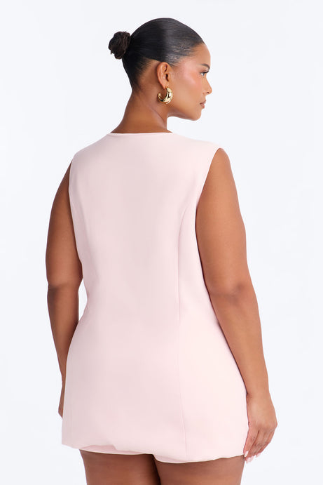 Janet Sleeveless Romper - Pink