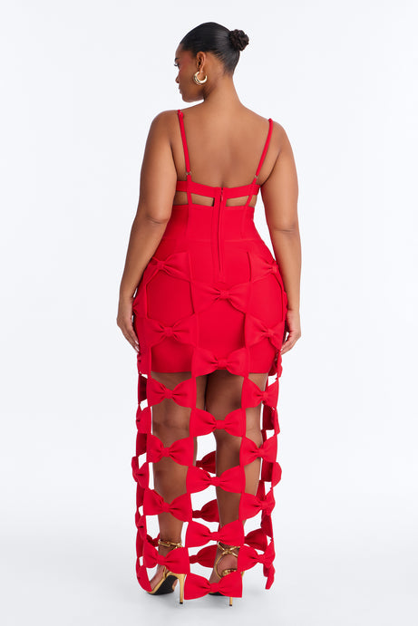 I'm The Prize Bandage Gown - Red