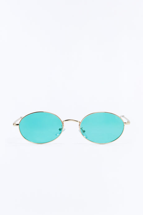 Funk Town Sunglasses - Silver/Blue
