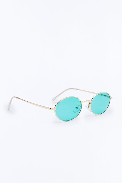 Funk Town Sunglasses - Silver/Blue