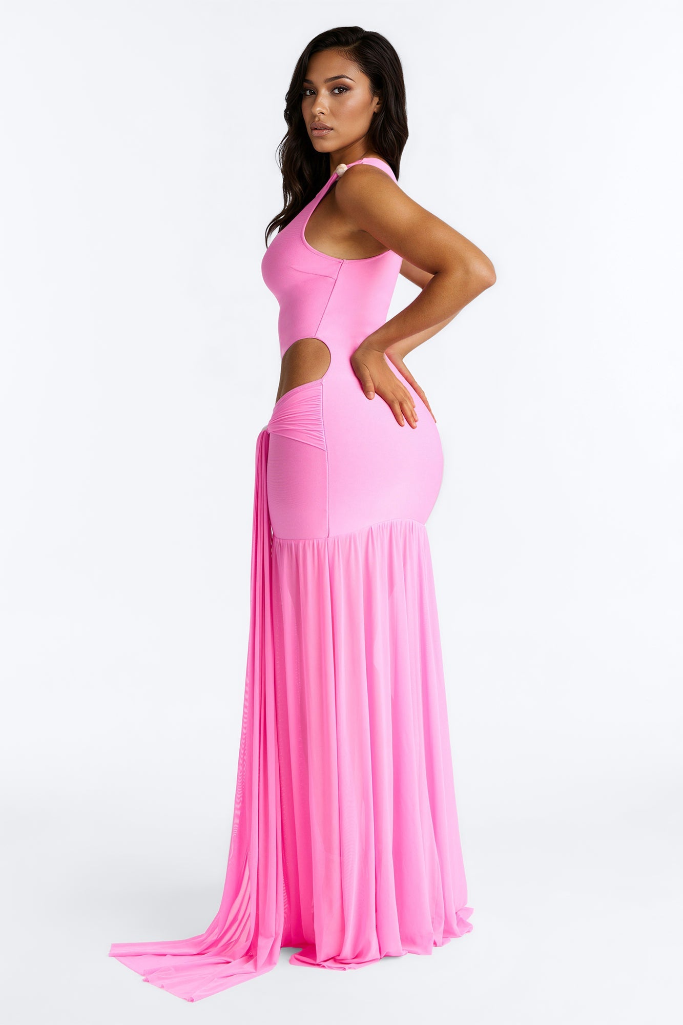 Immediate Yes Bandage Maxi Dress - Pink
