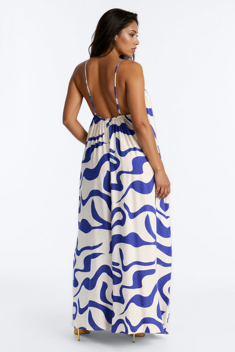 Summer Btreeze Wide Leg Jumpsuit - Blue