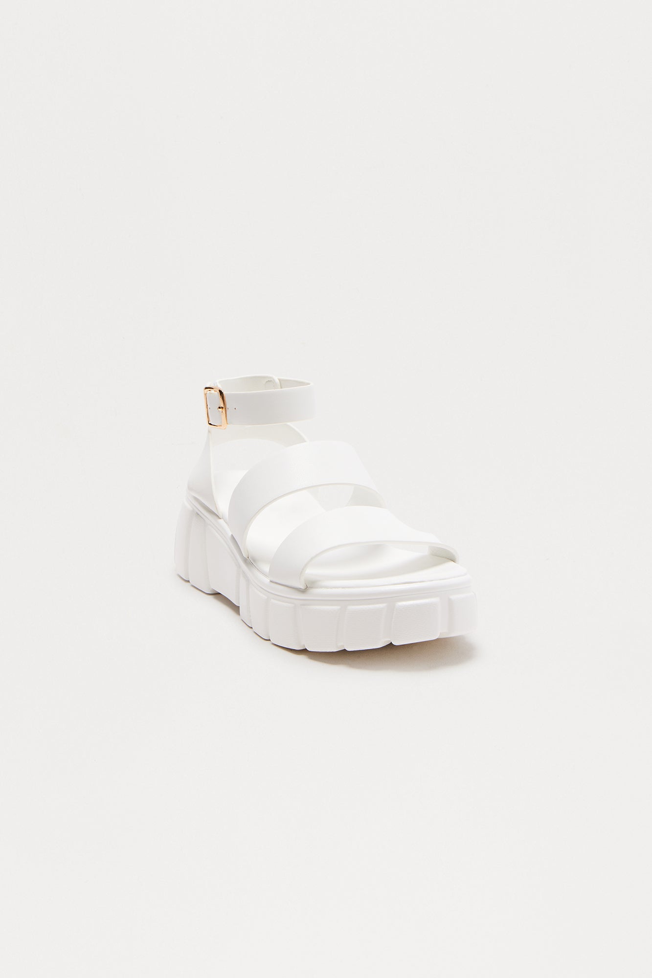 Malik Ankle Strap Sandals - White