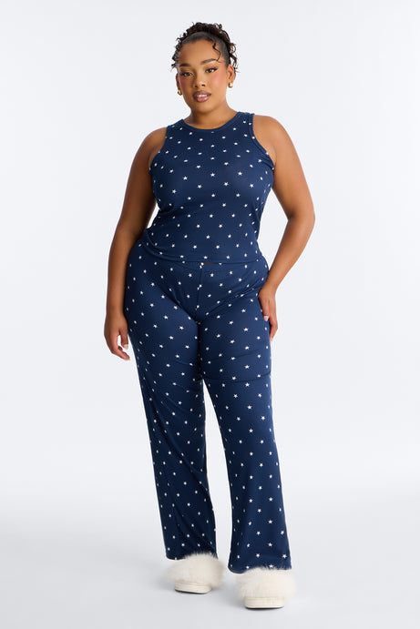 Looking Up At The Stars PJ Pant Set - Navy