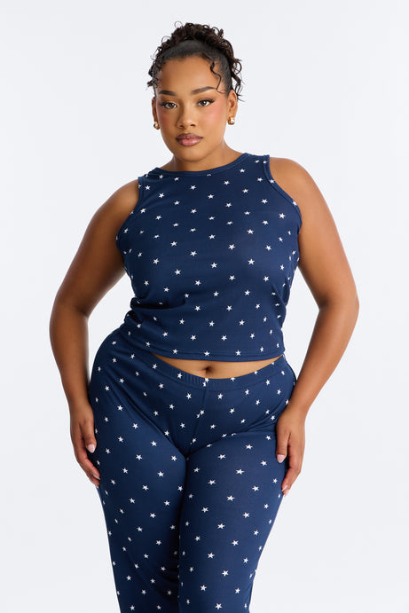 Looking Up At The Stars PJ Pant Set - Navy