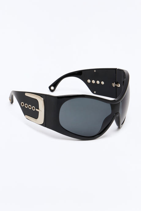 Buckle Up Babe Sunglasses - Black
