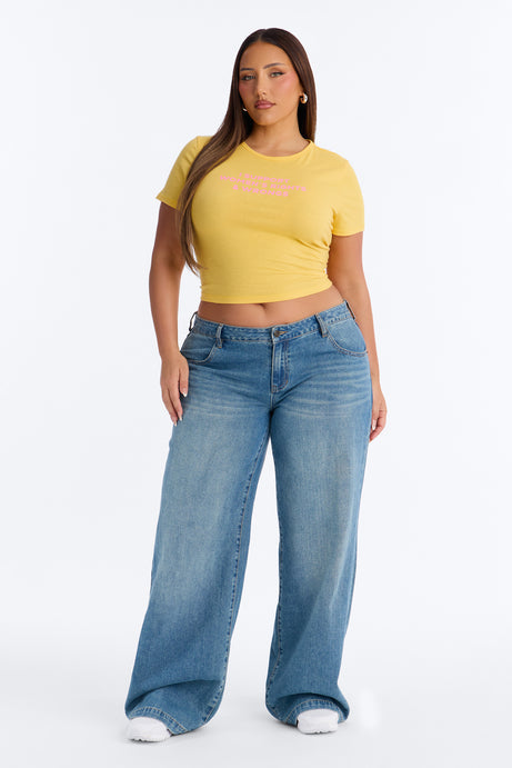 Supporting Those Rights Baby Tee - Yellow