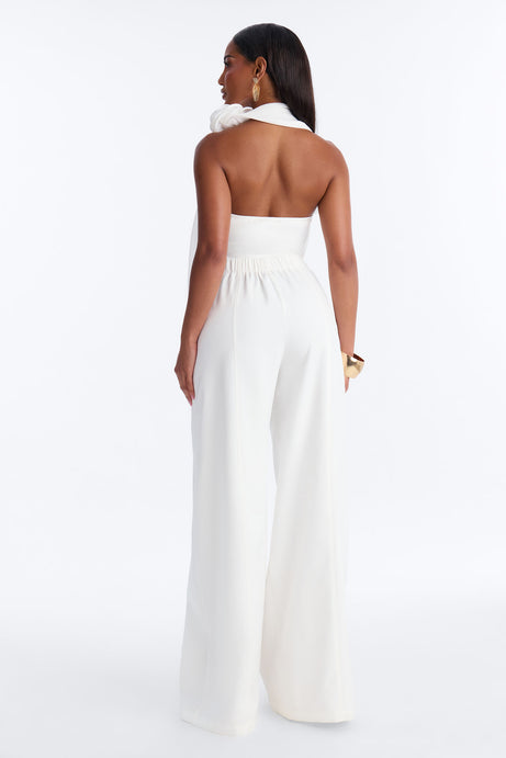 Celeste Bloom Draped Pant Set - White