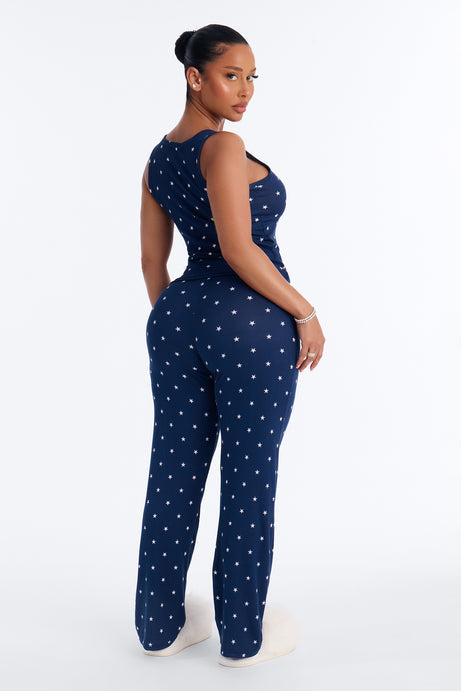 Looking Up At The Stars PJ Pant Set - Navy