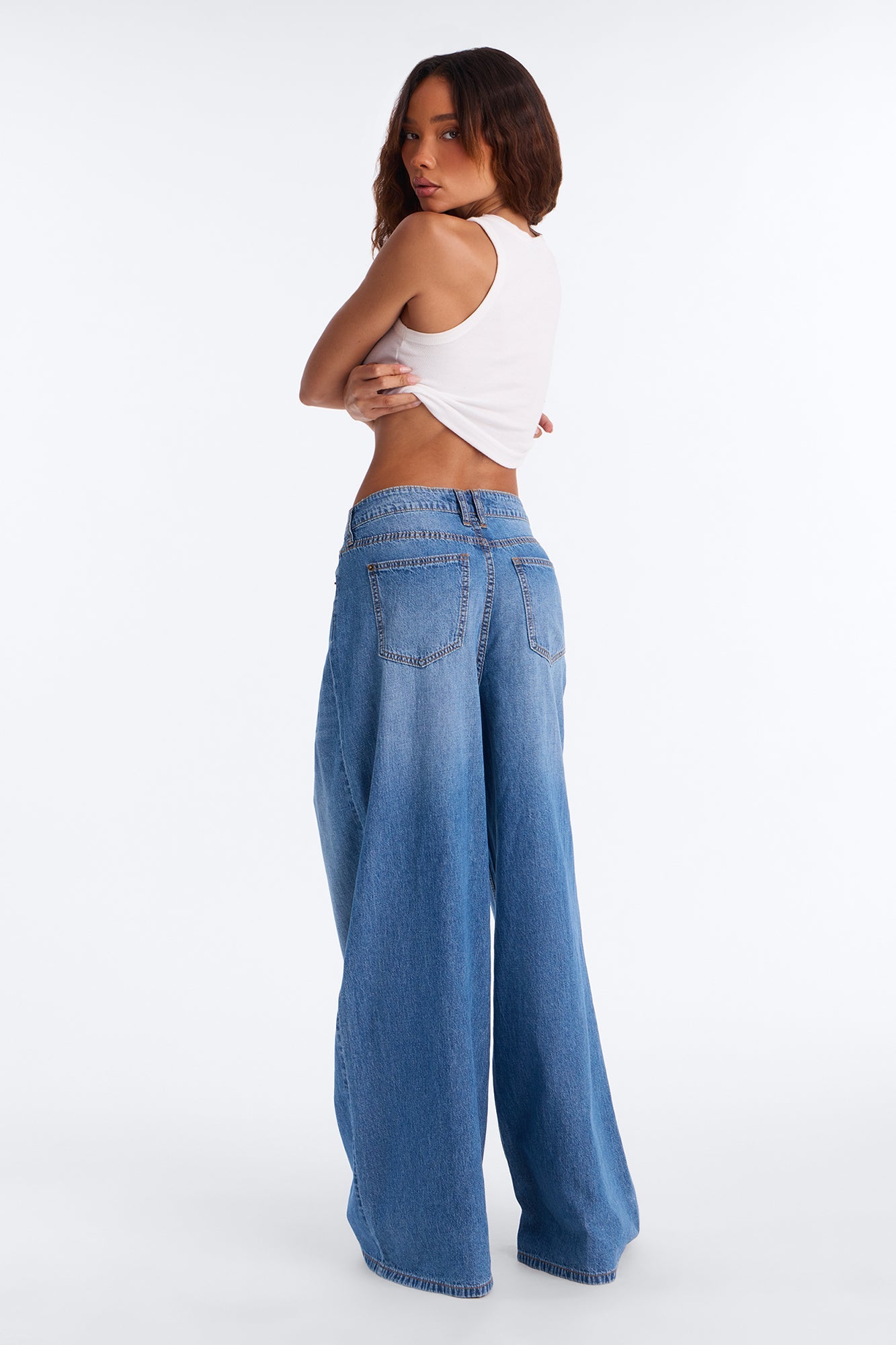 Capistrano Crossover Linen Blend Jeans - Dark Wash