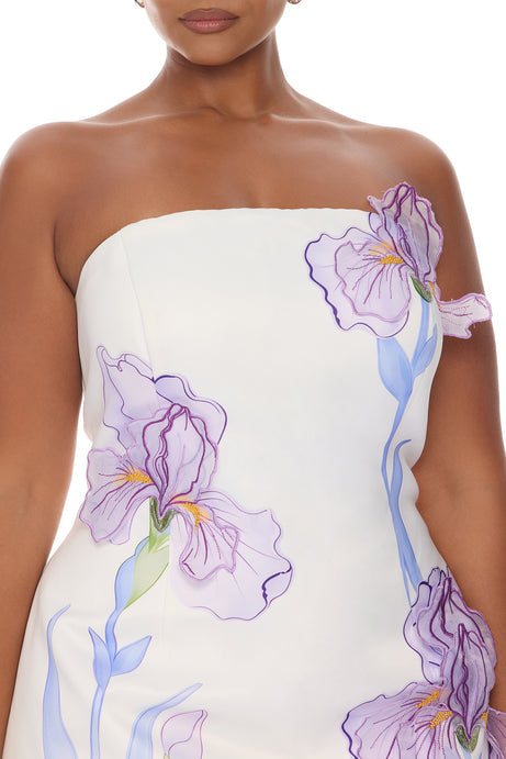 Hopeless Romantic Floral Mini Dress - Purple/combo