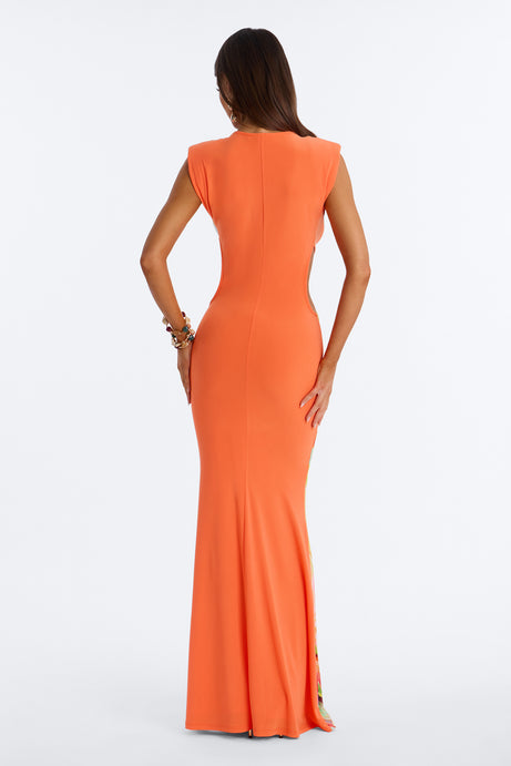 Crushing On Me Maxi Dress - Orange/combo