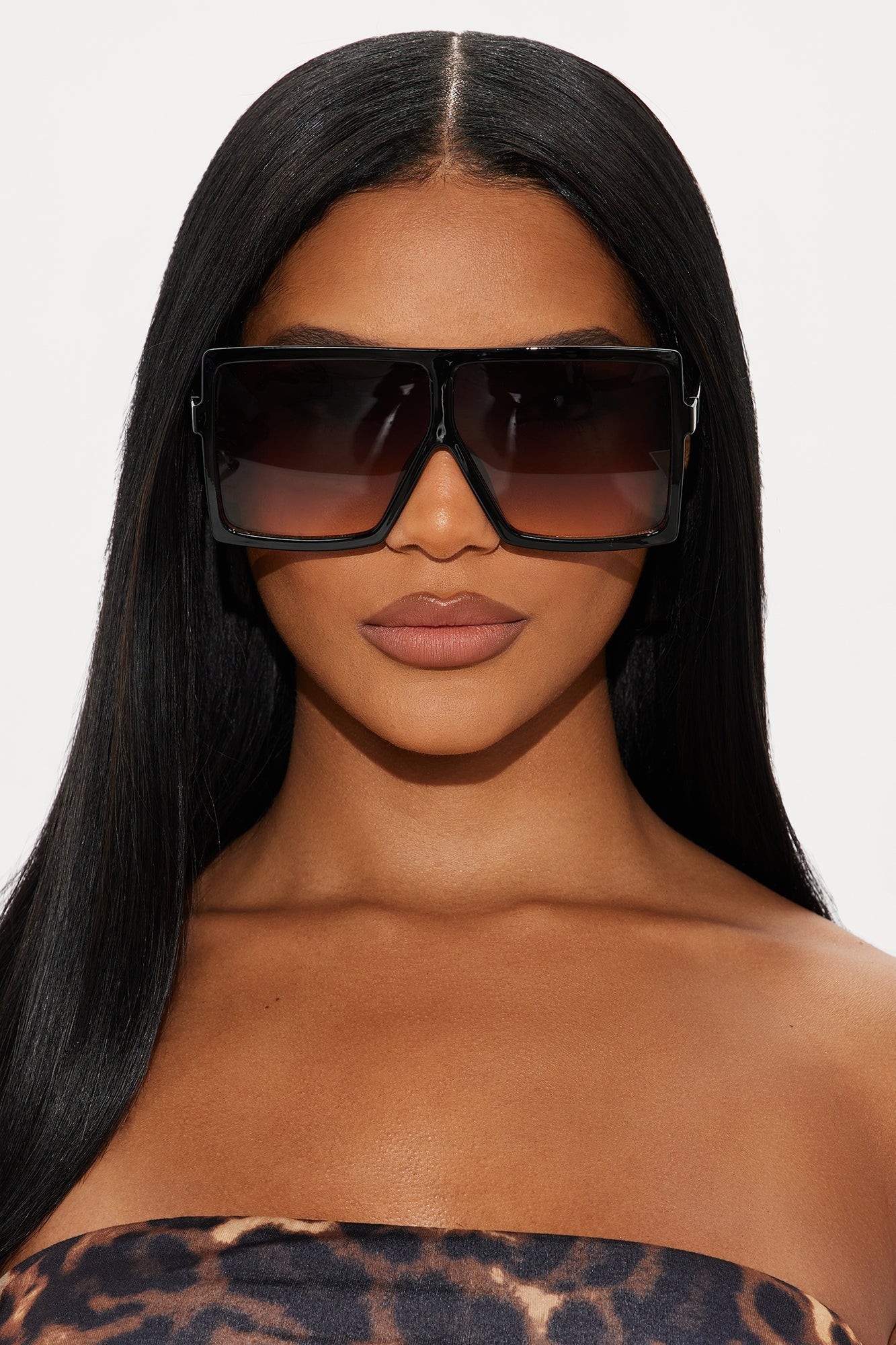 My Daily Block Out Shield Oversized Sunglasses - Black
