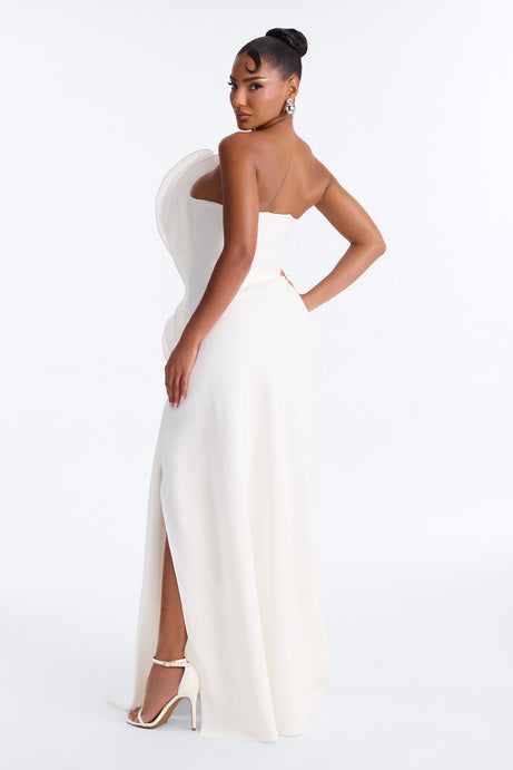 Timeless Era Ruffle Gown - White