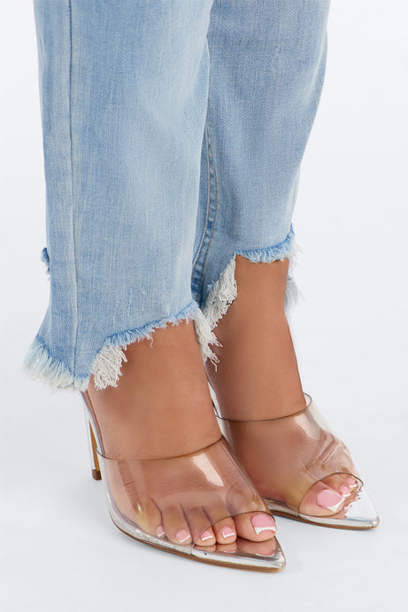 Sloane Stretch High Rise Ripped Skinny Jeans - Light Wash