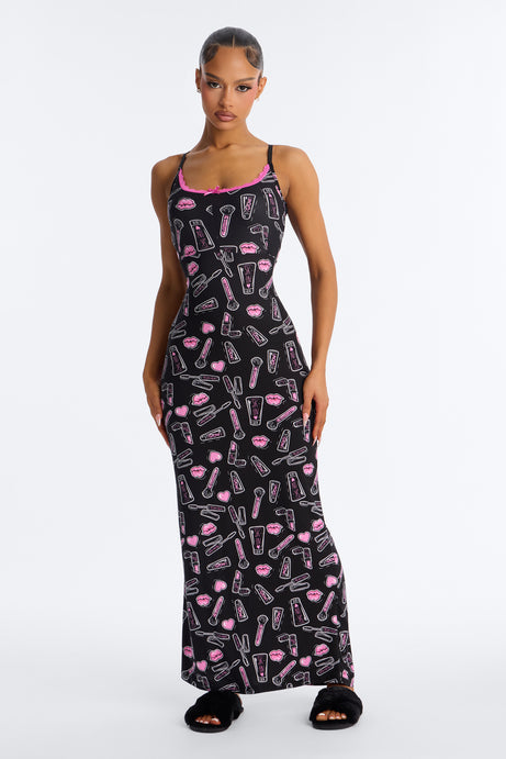 Glamorous Dreams PJ Nightgown - Black