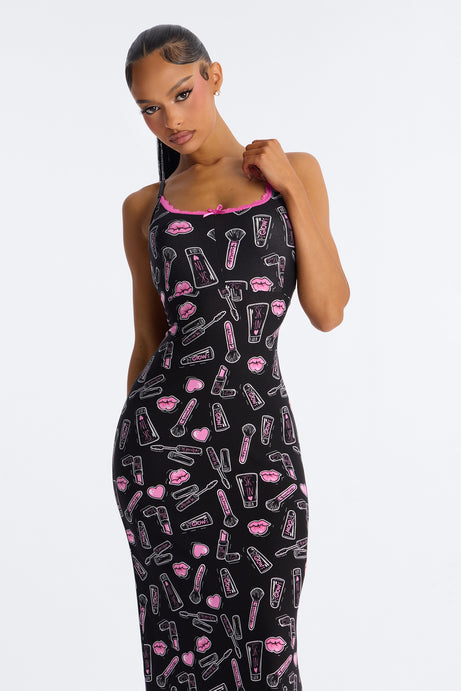 Glamorous Dreams PJ Nightgown - Black