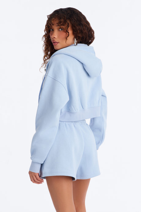 She's A Saint Cropped Fleece Short Set