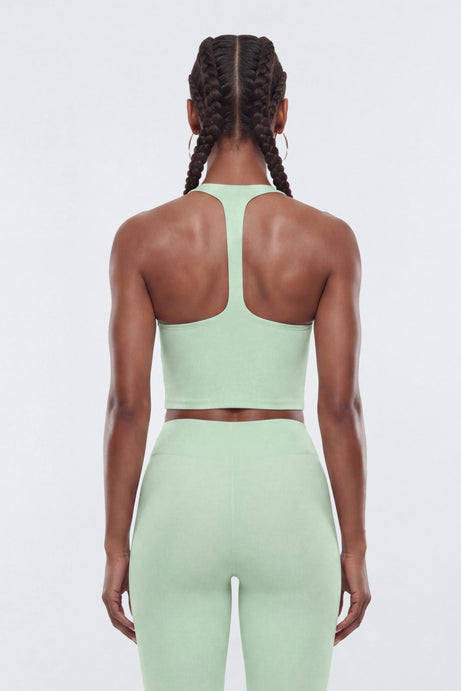 ButterSoft Racer Back Halter Sports Top - Cool Mint