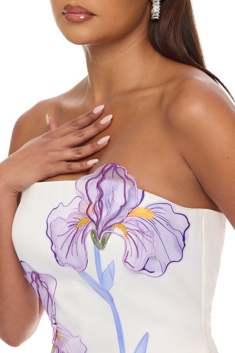 Hopeless Romantic Floral Mini Dress - Purple/combo