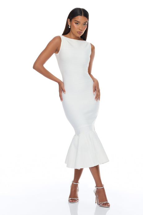 Get What I Want Bandage Maxi Dress - White