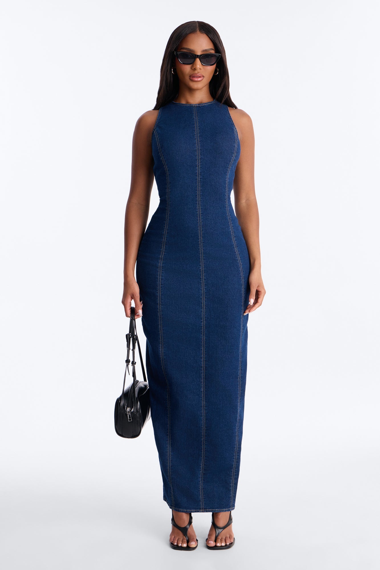Countryside Denim Maxi Dress - Dark Wash