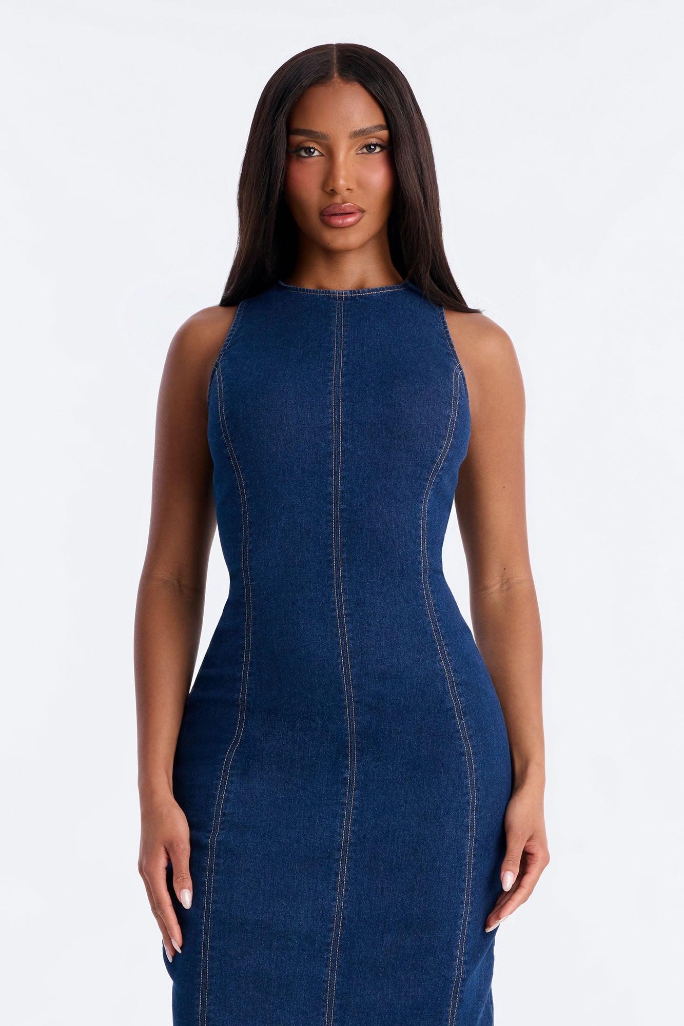 Countryside Denim Maxi Dress - Dark Wash