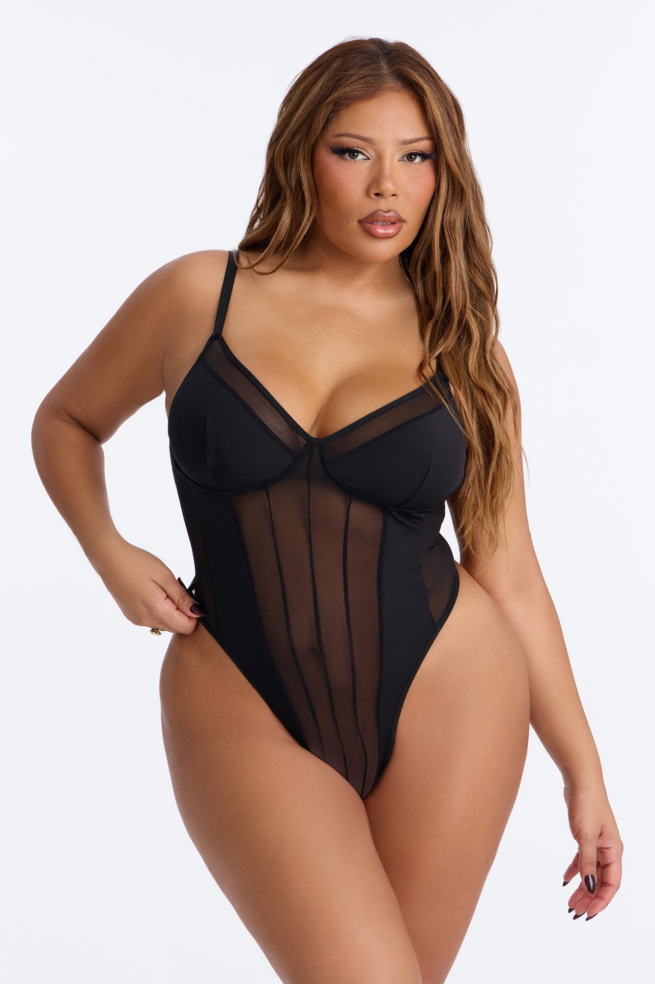 Body Like This Mesh Teddy - Black