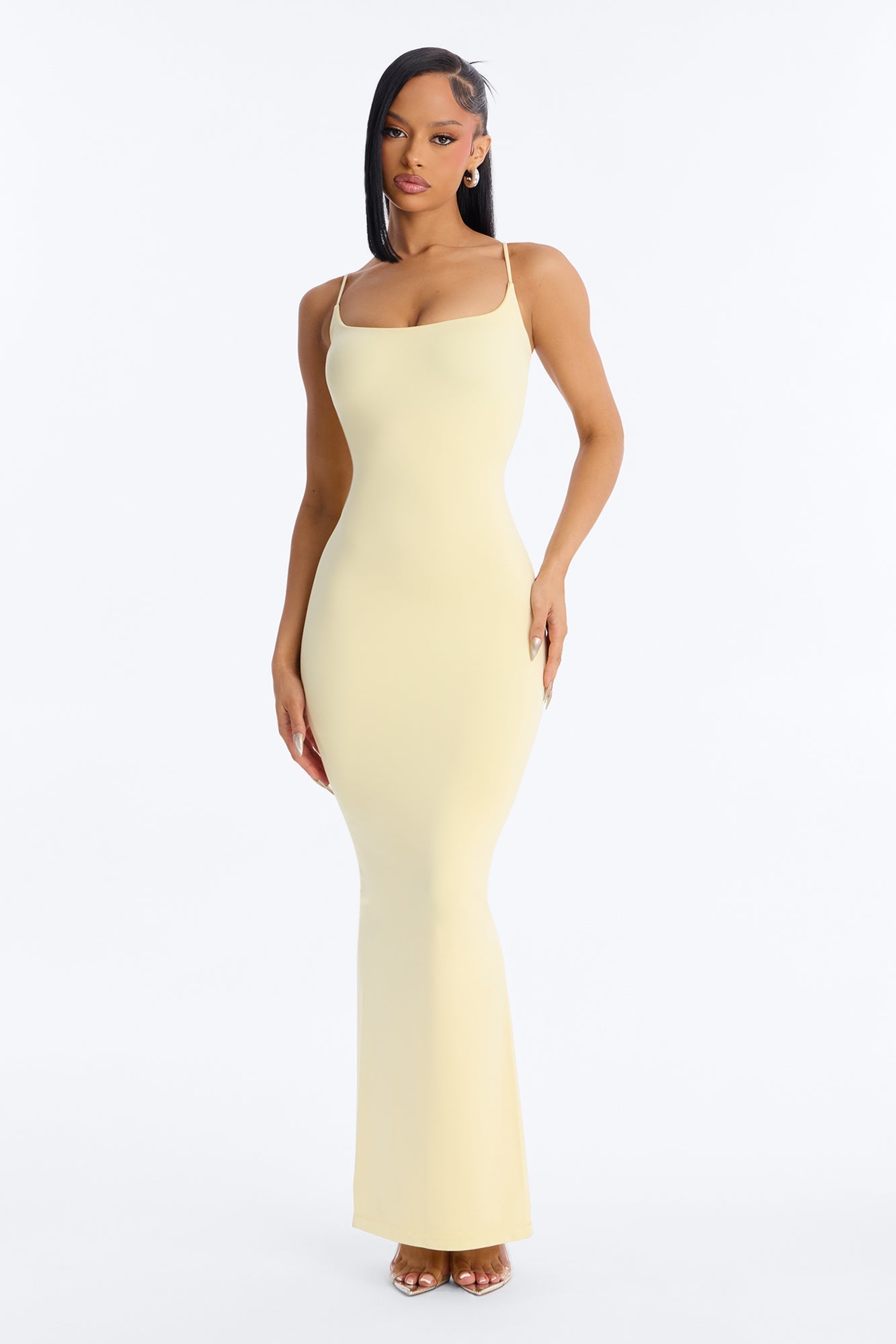 Seamless Smooth Double Lined Maxi Dress - Butter Yellow