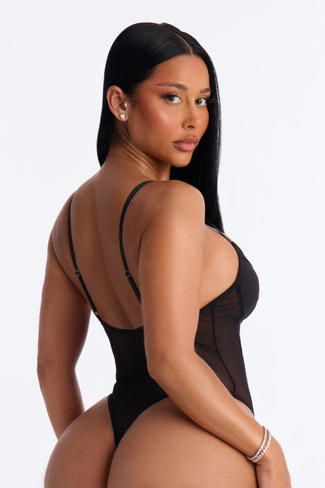 Body Like This Mesh Teddy - Black