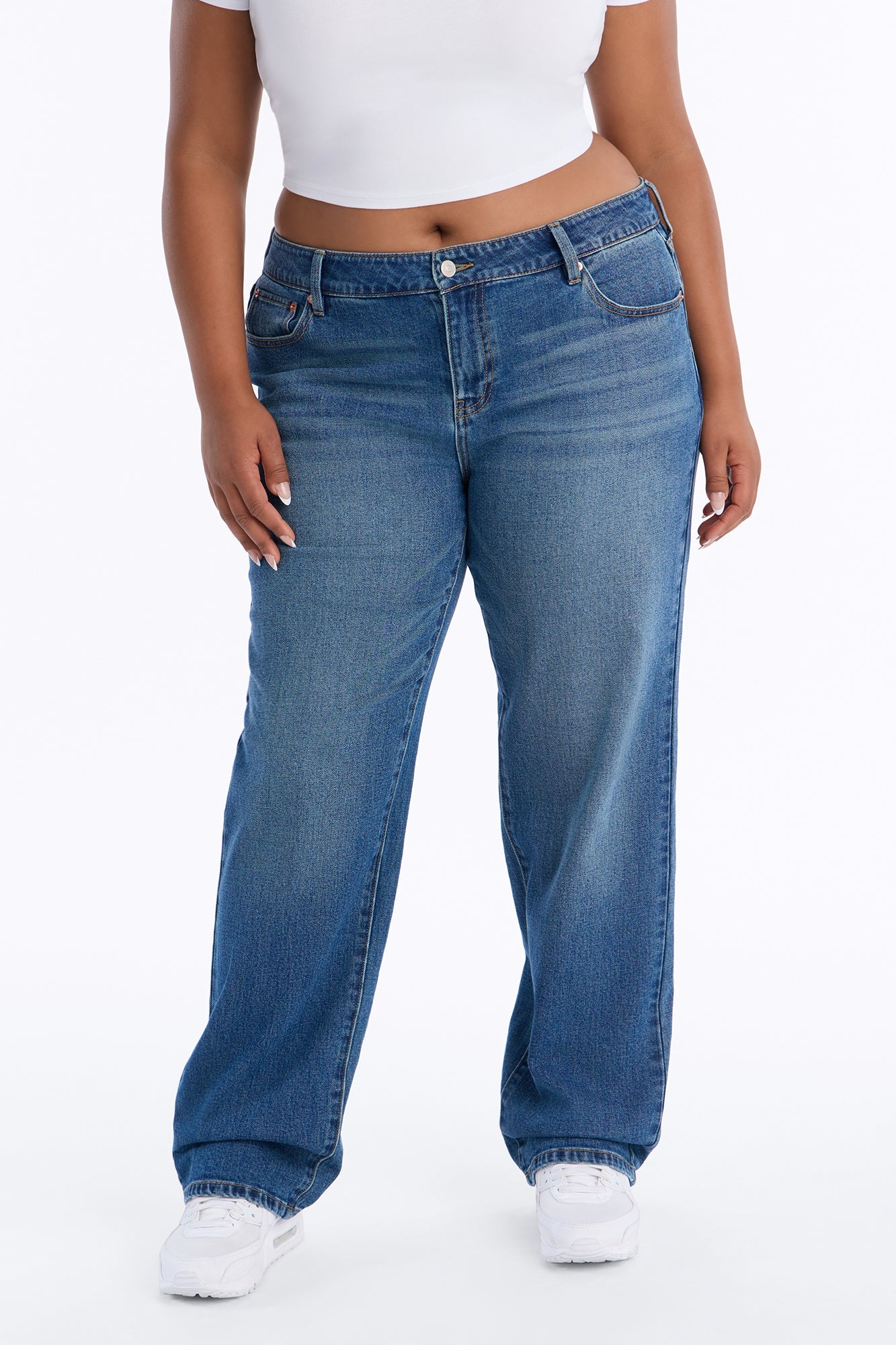 Everyday Icon Low Waist Straight Leg Jeans - Vintage Wash