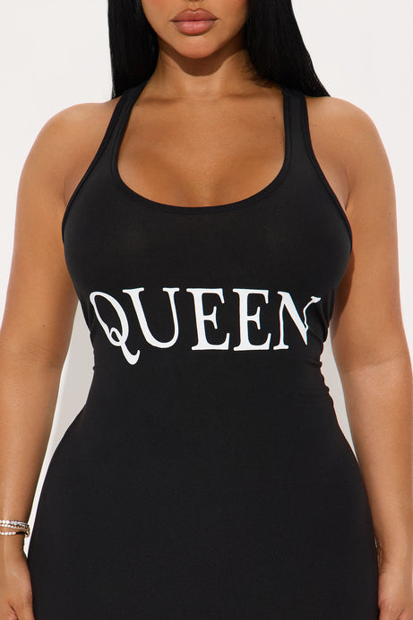 I Am Queen PJ Sleep Shirt - Black