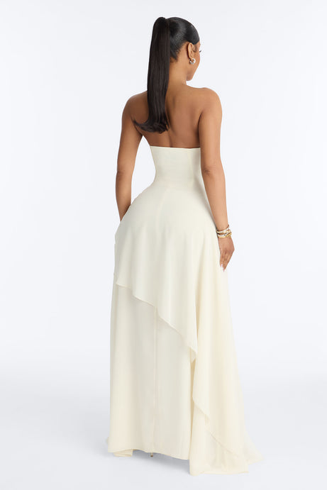 Effortless Charm Chiffon Gown - Ivory