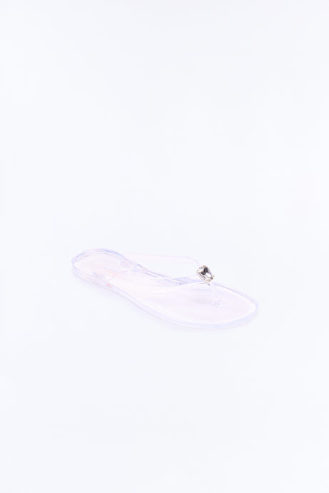Nelia Jewel Jelly Flip Flops - Clear