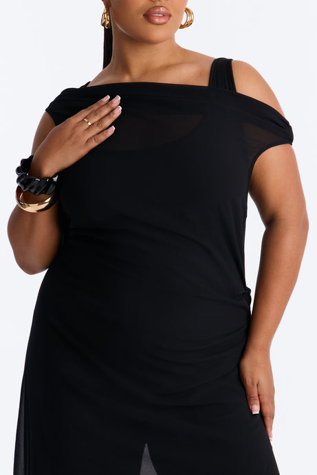Brena 2 Piece Sheer Draped Jumpsuit