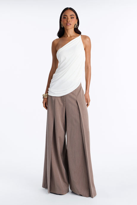 So Effortless Draped One Shoulder Bodysuit - Off White