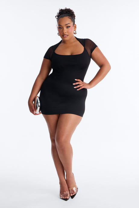 Milan Mesh Short Sleeve Bodysuit - Black