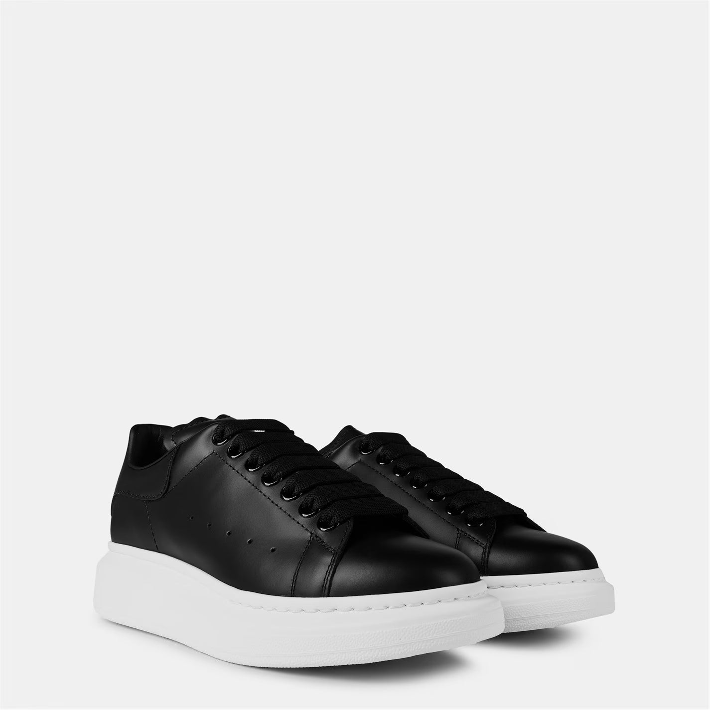 Women's Logo Print Leather Oversized Trainers