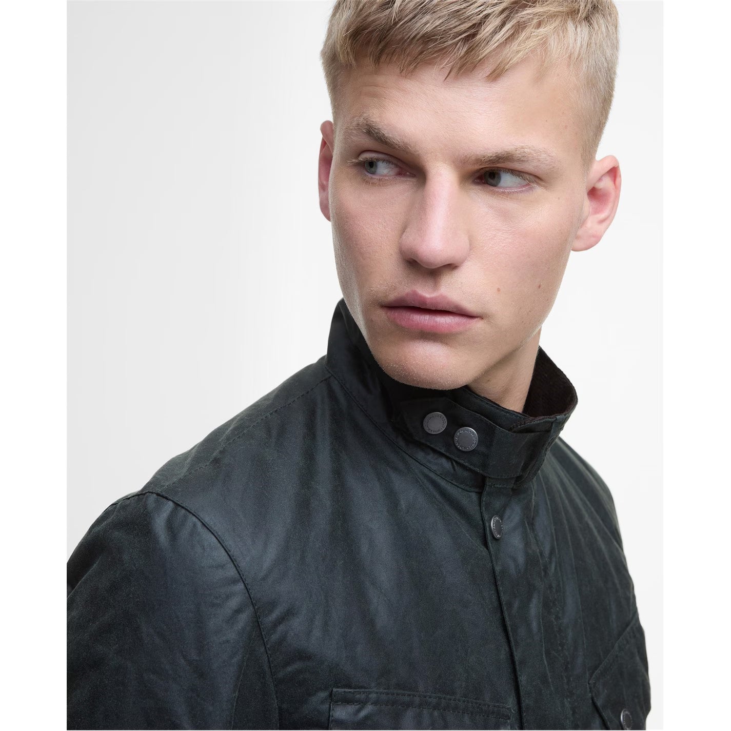 Barbour International Men's Duke Water Resistant Windproof Cotton Long Sleeve Wax Jacket