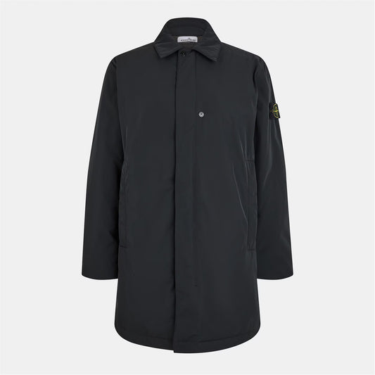 Men's Micro Twill Long Sleeve Thigh Length Trench Overcoat