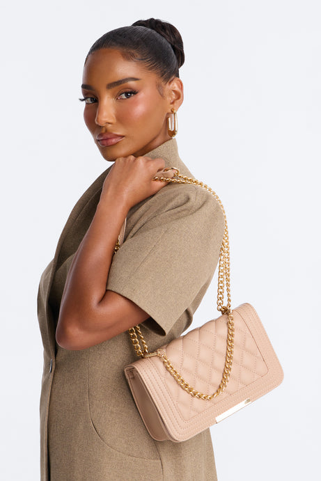 Leave The Rest Behind Crossbody Bag - Nude
