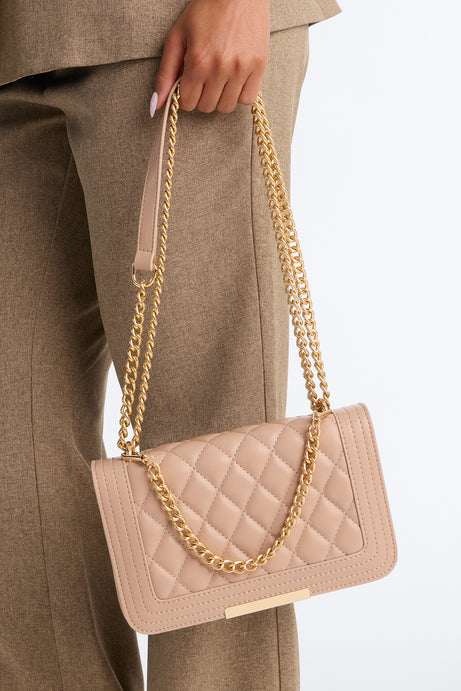 Leave The Rest Behind Crossbody Bag - Nude