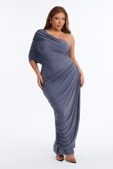 Dark Romance Draped Maxi Dress