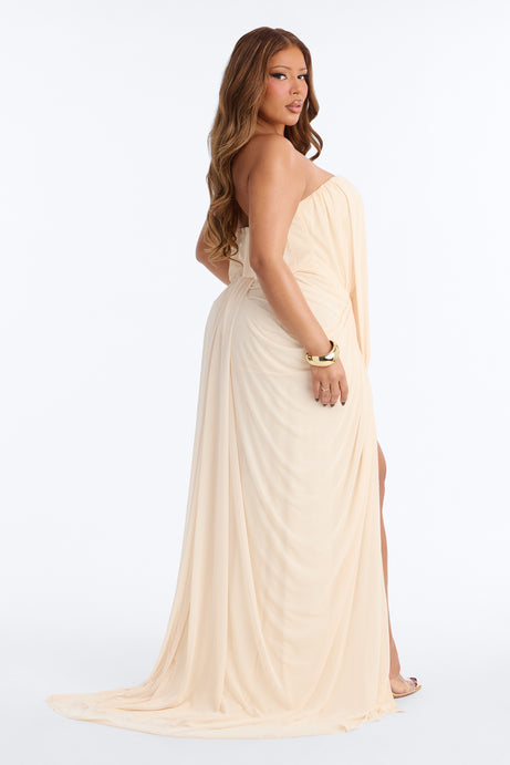 Jordynn Mesh Maxi Dress - Cream