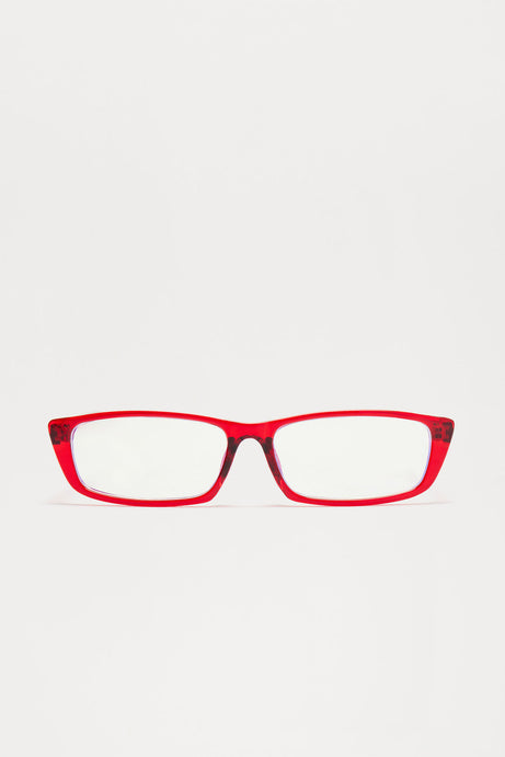 Beauty And Brains Blue Light Glasses - Red