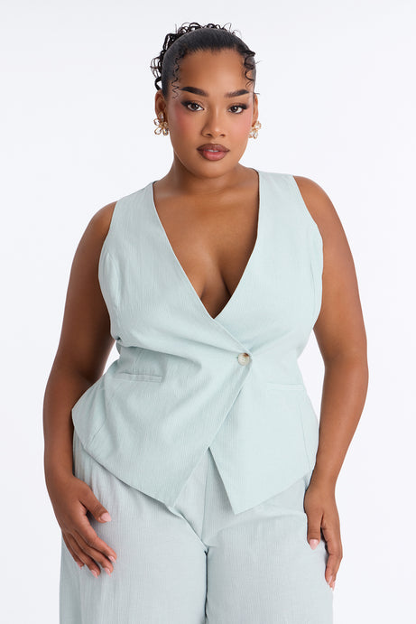 Madison Executive Linen Pant Set - Sage