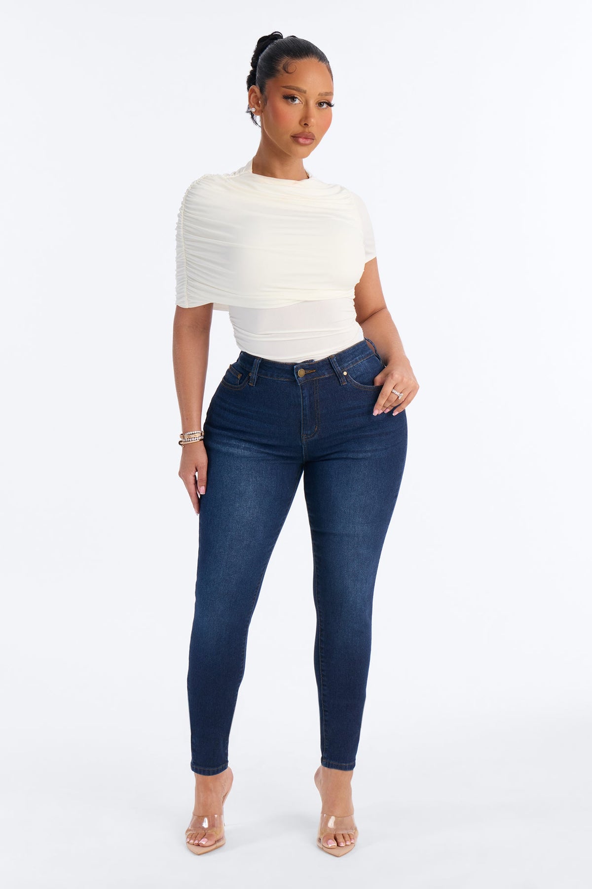 Tall She's Fire Stretch Skinny Jeans - Dark Wash