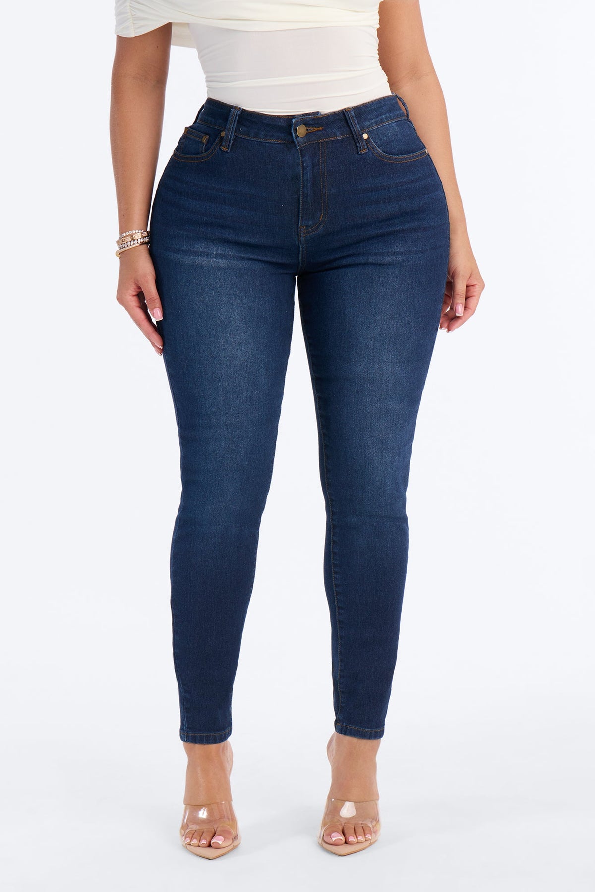 Tall She's Fire Stretch Skinny Jeans - Dark Wash