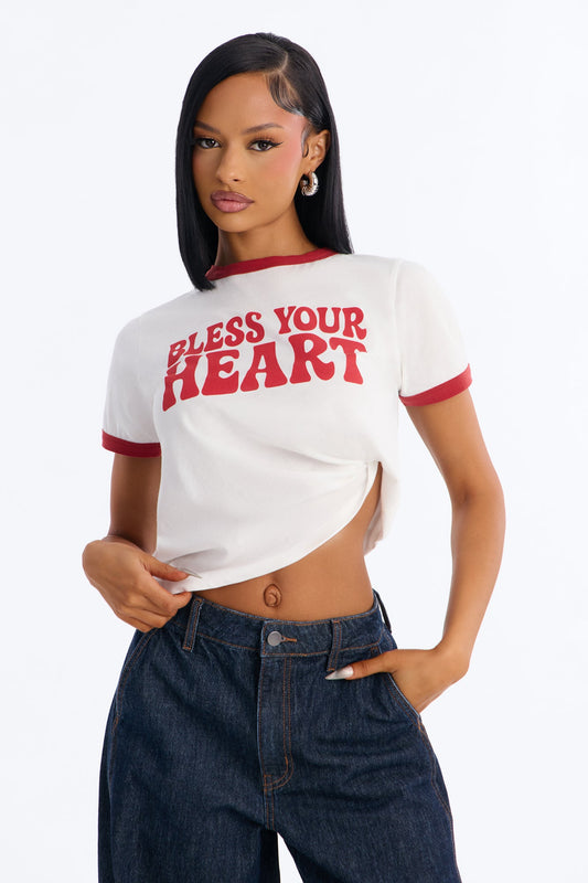 Bless Your Heart Tee - White